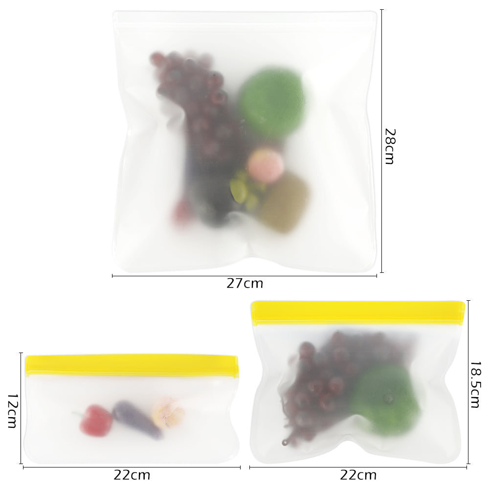 10Pcs Silicone Food Storage Bag Leakproof Reusable Stand Up Zip Shut Bag Cup Fresh Bag Food Storage Bag Fresh Wrap