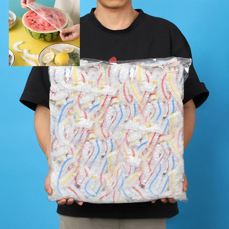 Reusable Disposable Food Cover Plastic Wrap Durable Elastic Food Lids for Bowls Elastic Plate Covers For Kitchen Food Saver Bag