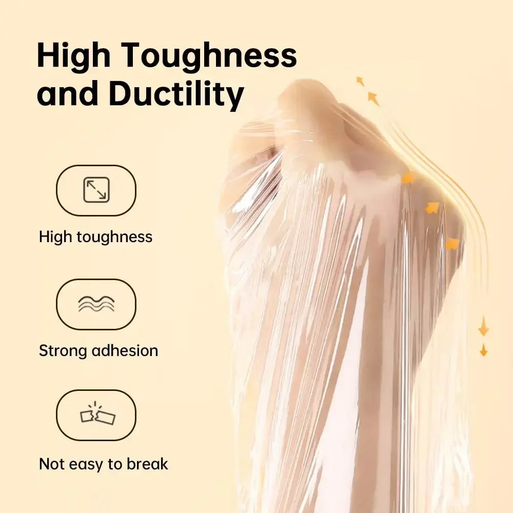 Microwavable Cling Film Wrap, Clear Plastic, Food Packing, Kitchen Storage Wrapping Film, Keeping Food Fres, 30cm * 100m