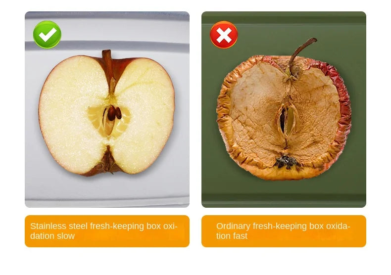 316 Stainless Steel Crisper, Lunch Box, Sealed Leak-proof Bento Box, Refrigerator Freezer Storage Box, Camping Lunch Box