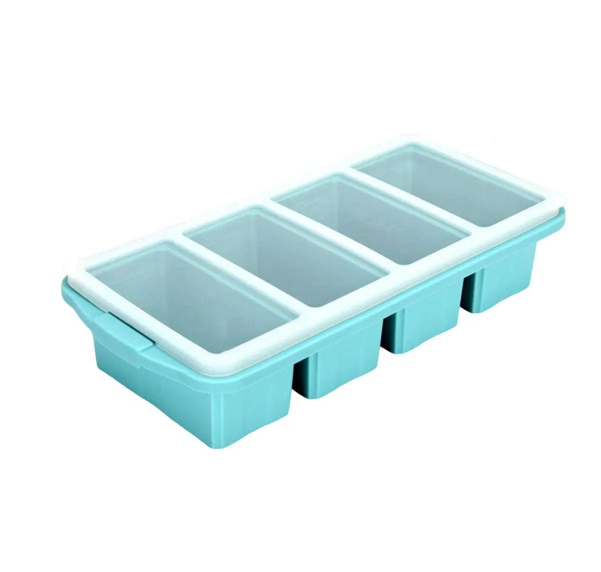 Silicone Freezer Tray With Lid-Soup Freezer Container molds-Extra Large Ice Cube Tray For freezing soup sauces Dishwasher-Safe