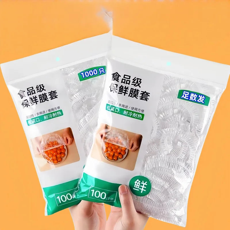 Disposable Food Cover Food Grade Plastic Elastic Food Lids Wrap Bags Refrigerator Fresh-keep Bag For Fruit Vegetable