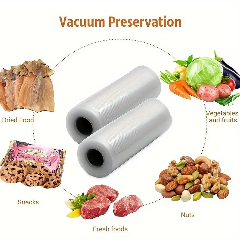 3 rolls vacuum seal bags: upgraded fresh-keeping for food storage, fridge organizing, microwave use & vacuum storage. Food prese