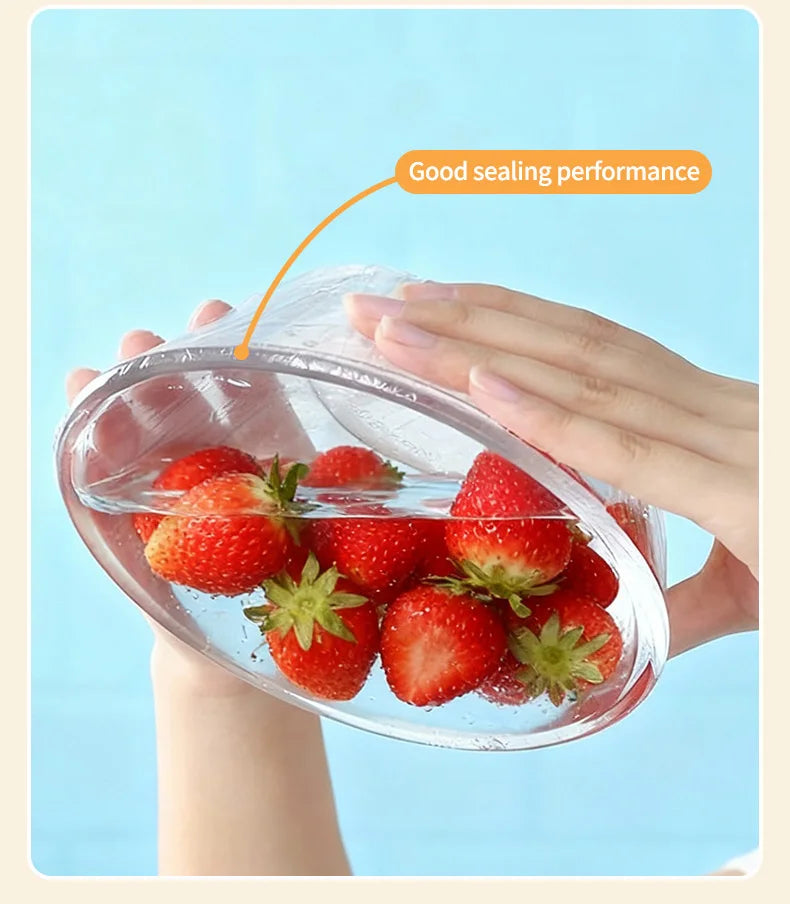 Disposable PE Cling Film With Perforated Cutting Line Extra Thick Strong Clingy Plastic Food Wrap For Refrigerator Fresh Keeping