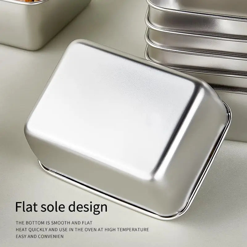 Stainless Steel Food Container with Cover Small Thicken Fresh-keep Food Fruit Lid Sealed Storage Box  Kitchen Fridge Organizer