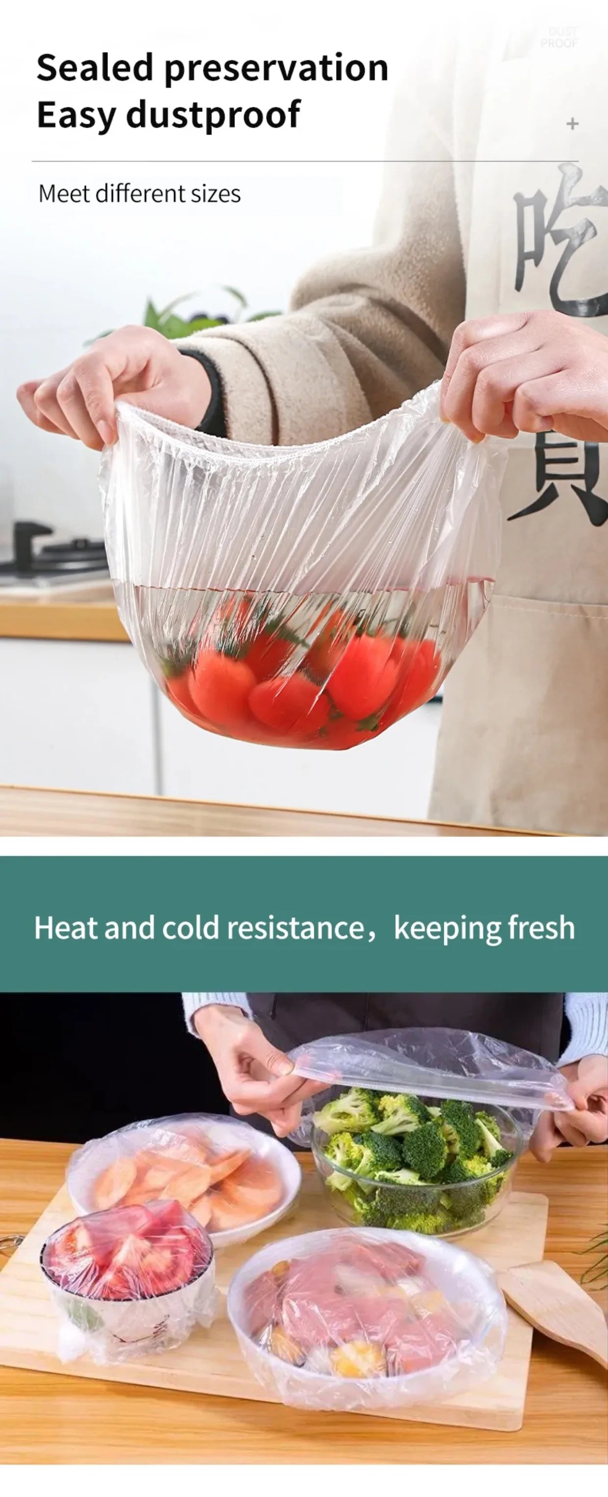 Reusable Disposable Food Cover Plastic Wrap Durable Elastic Food Lids for Bowls Elastic Plate Covers For Kitchen Food Saver Bag