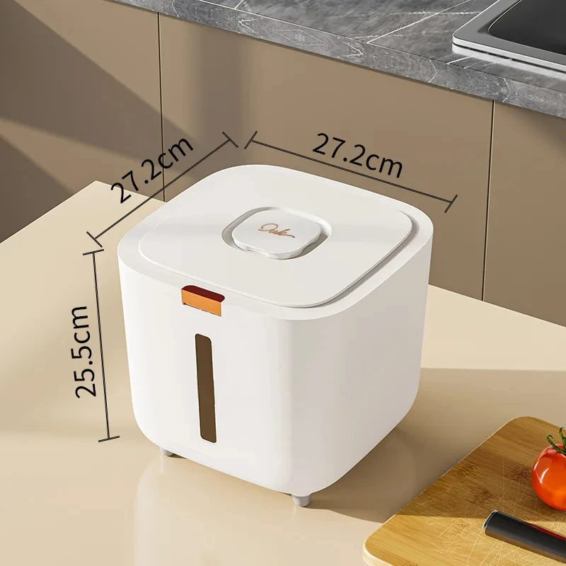 1PCS Thickened Moisture-Proof Rice Bucket with Lid Sealed Insect-Proof Canister for 5/10KG Pressed Noodles Powder Storage Box