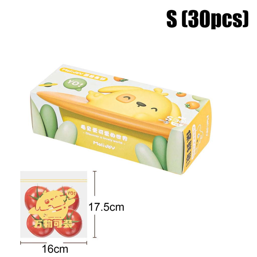 15/20/30PCS Fresh Keeping Bag for Vegetable Fruit Kitchen Food Freezing Preservation Sealed Bags with Zipper Home Storage Bags