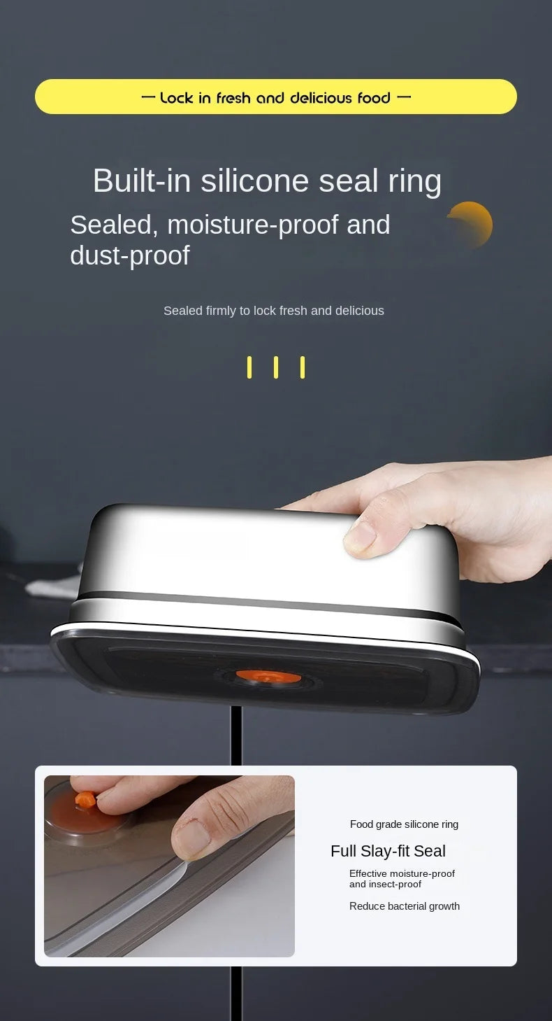 316 Stainless Steel Crisper, Lunch Box, Sealed Leak-proof Bento Box, Refrigerator Freezer Storage Box, Camping Lunch Box