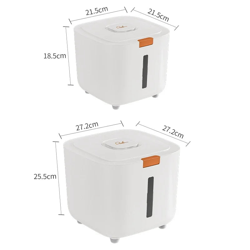 1PCS Thickened Moisture-Proof Rice Bucket with Lid Sealed Insect-Proof Canister for 5/10KG Pressed Noodles Powder Storage Box