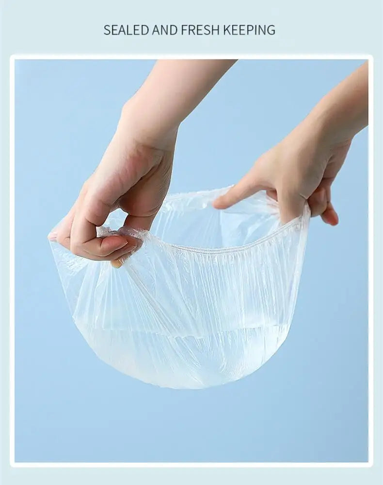 Disposable Food Cover Food Grade Plastic Elastic Food Lids Wrap Bags Refrigerator Fresh-keep Bag For Fruit Vegetable