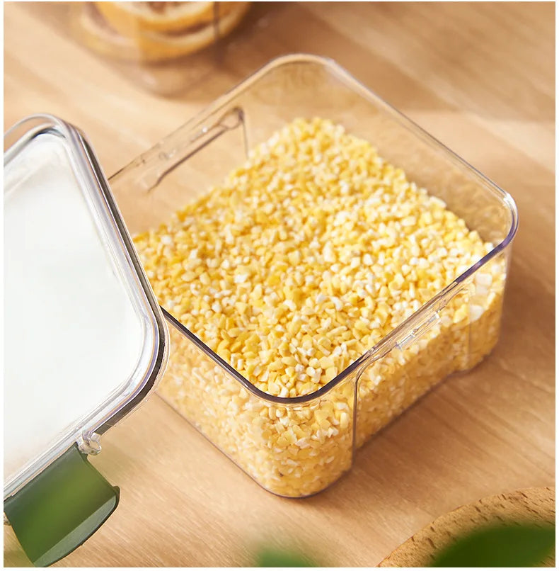 Sealed plastic food storage box cereal candy Dried jars with lid fridge storageTank containers household items kitchen organizer