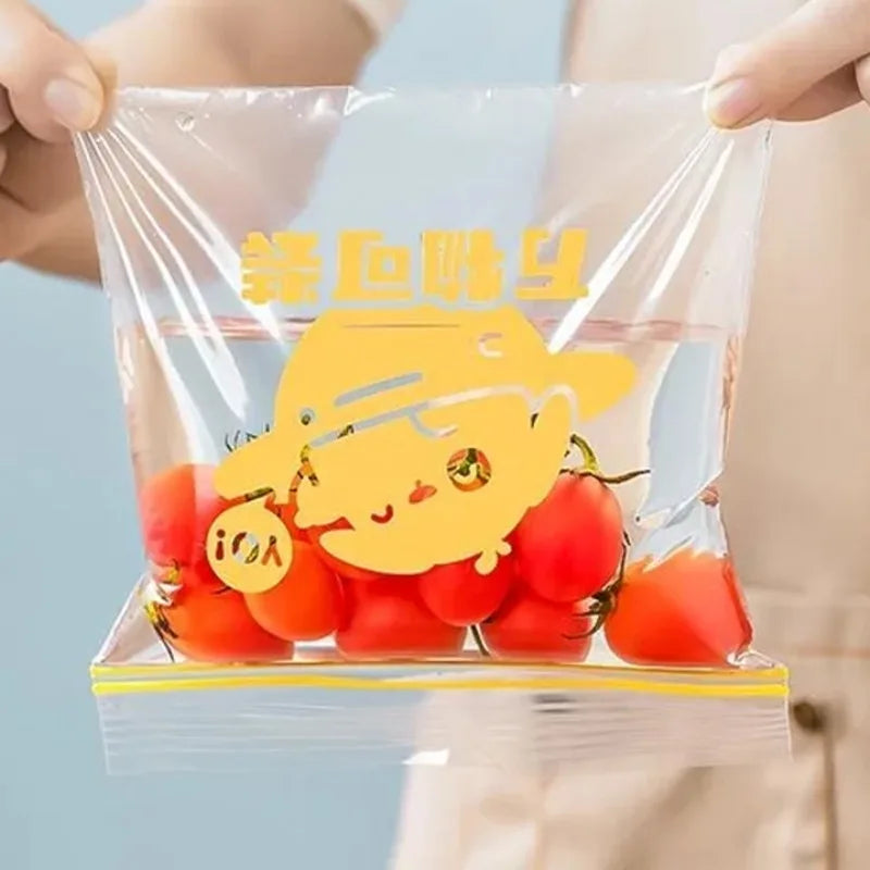 Multi-Size Food Storage Bags Kitchen Food Organizer Pouch Reusable Zip Fresh-keeping Bag Food Freezing Preservation Sealed Bags