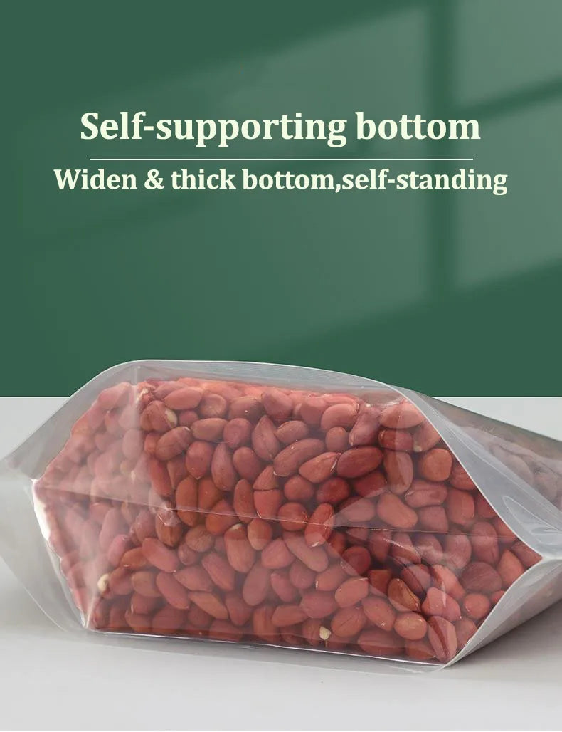 5Pcs Grains Sealed Bag Cereal Containers Moisture-Proof And Insect-Proof Transparent Food Grade Storage Bag Kitchen Organizer