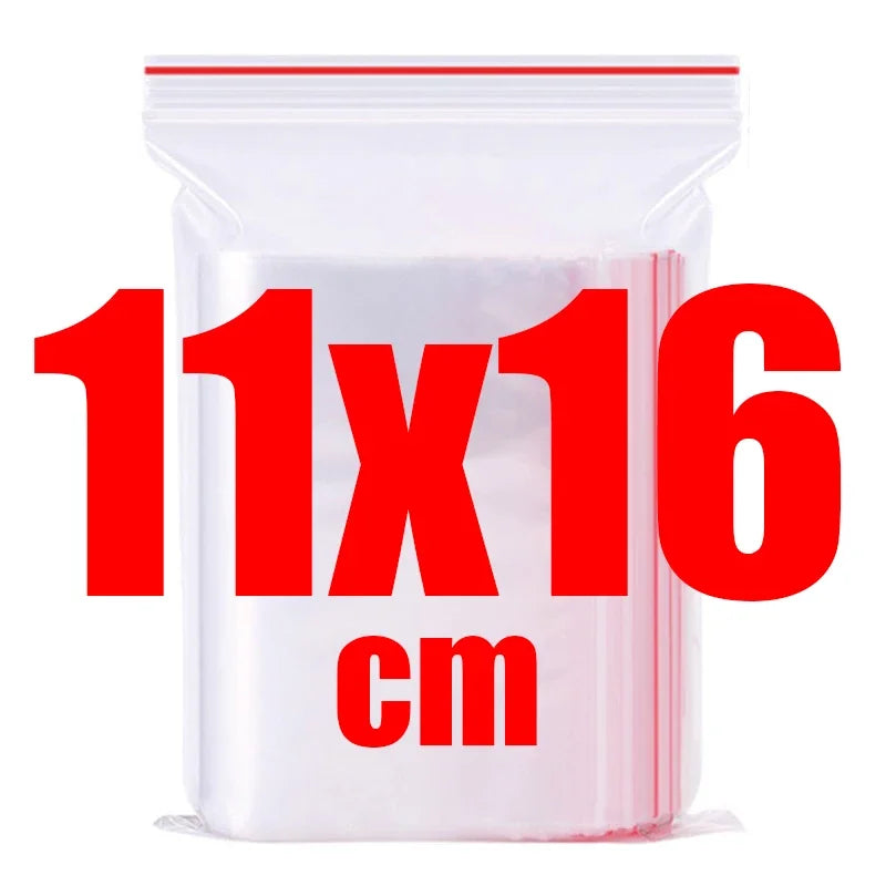 Thickened Zipper Sealed Bags Transparent Plastic Storage Bag for Small Jewelry Food Packing Reclosable Zipper Sealing Bags Pouch