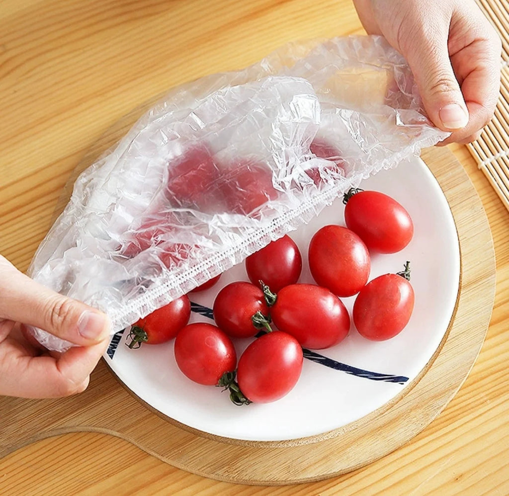 100 disposable food covers | plastic wrap | bowl covers | food-grade fresh-keeping plastic bags | essential for lazy people