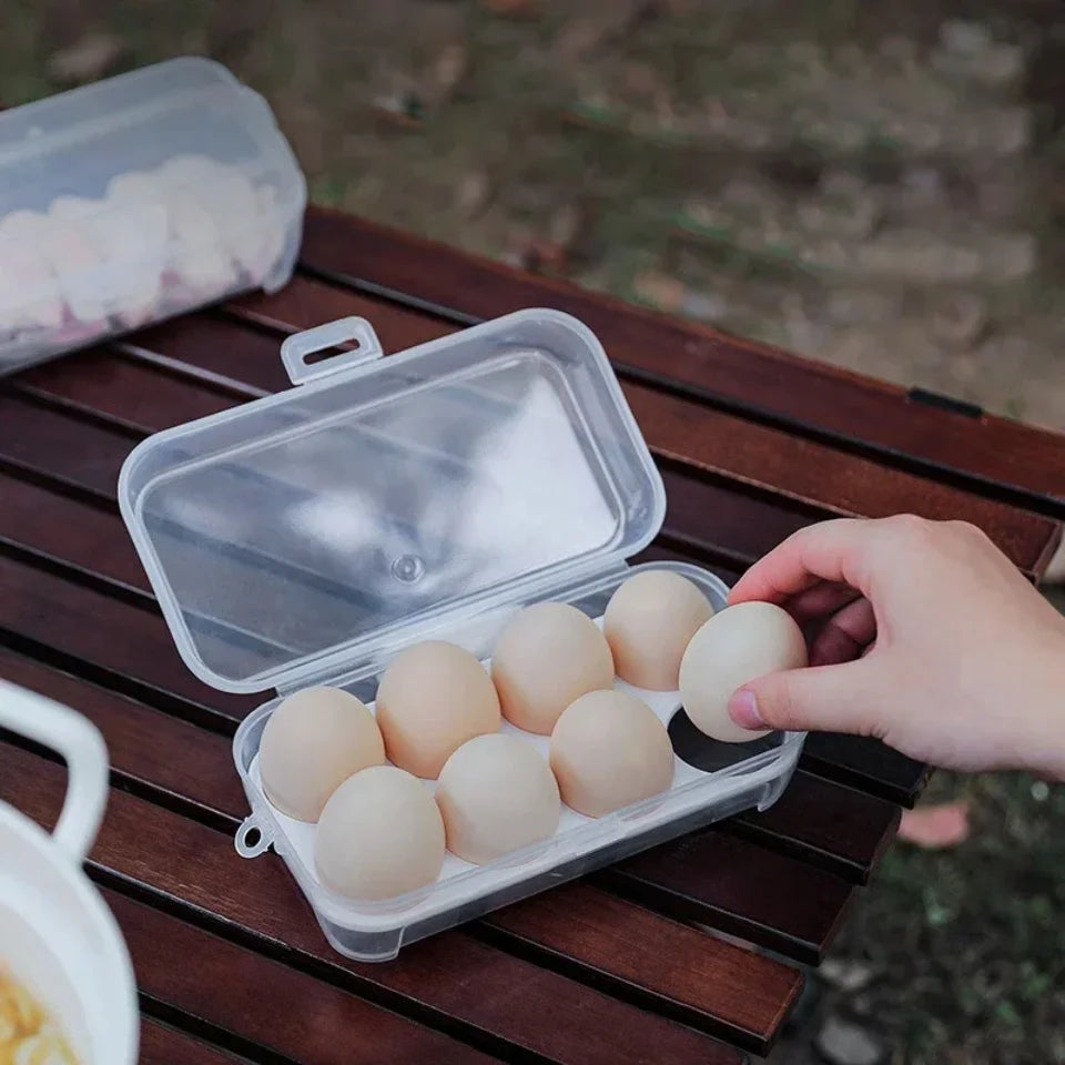 Portable Shockproof Eggs Box 4/8 Grids Storage Container Egg Holder Transparent Kitchen Organizer for Outdoor Camping Picnic
