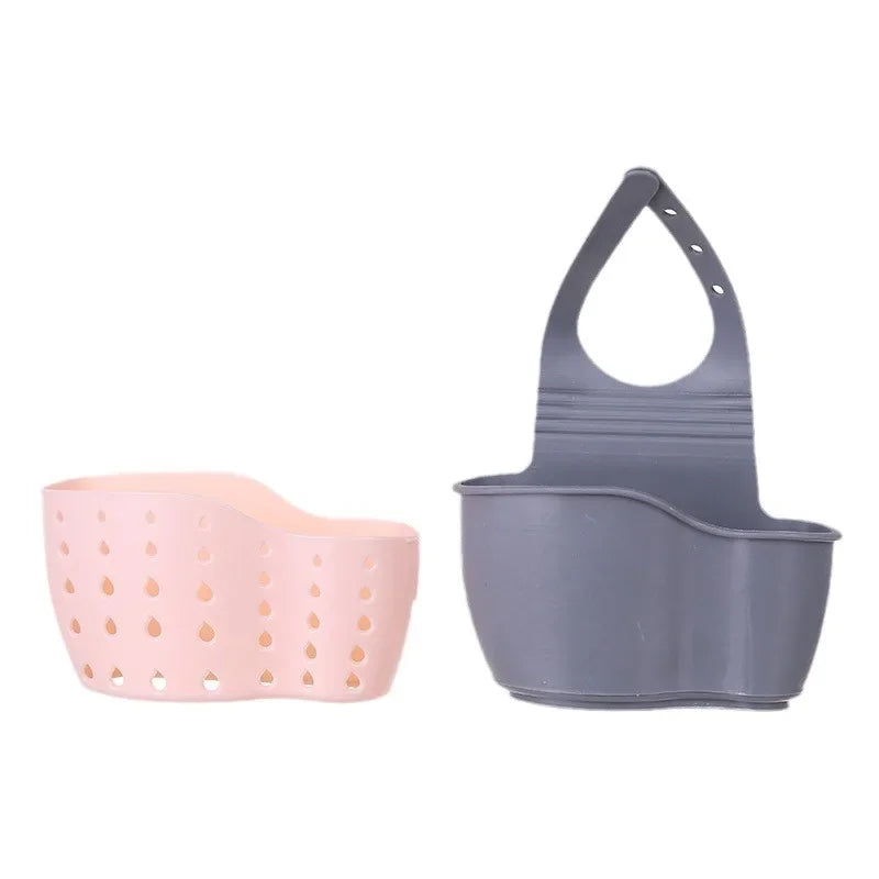 Home Storage Drain Basket Kitchen Sink Holder Adjustable Soap Sponge Shlf Hanging Drain Basket Bag Kitchen Accessories