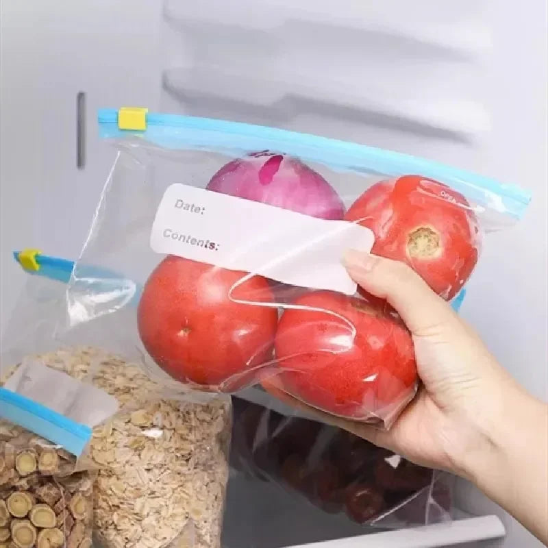 3 Sizes Reusable Food Storage Bags Kitchen Refrigerator Fruit Vegetable Meat Sealed Zip Bag Household Plastic Sealing Containers