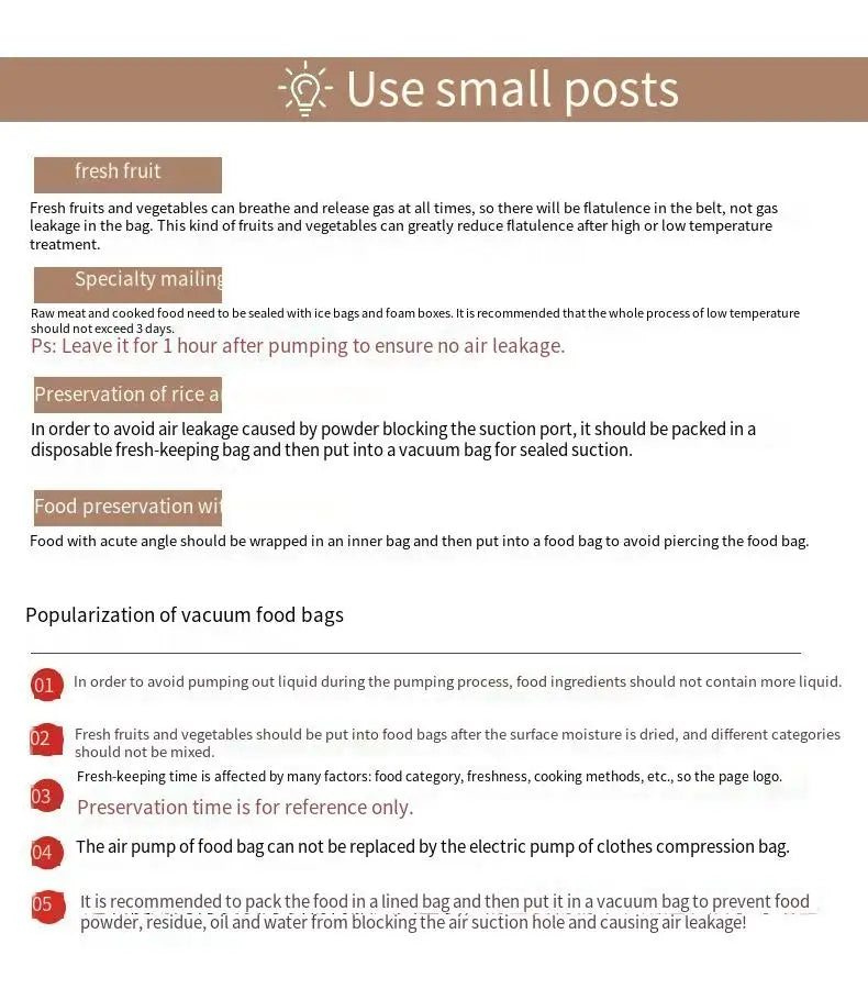 Zippered vacuum food storage bags with a handheld electric air pump, ideal for kitchen and refrigerator organization