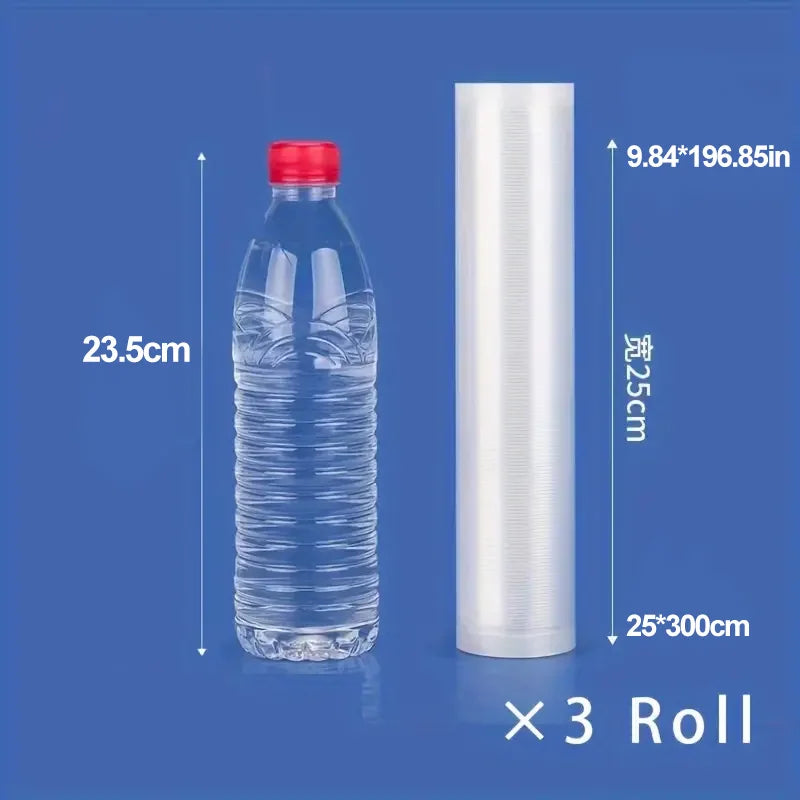 3 rolls vacuum seal bags: upgraded fresh-keeping for food storage, fridge organizing, microwave use & vacuum storage. Food prese