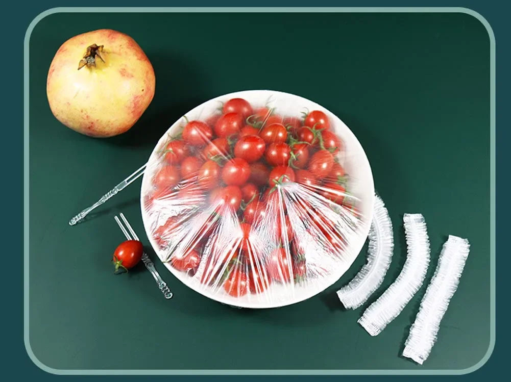 50-500pcs Wrap Disposable Food Cover,Elastic Food Bowl Protective Covers,Fruit Fresh-keeping Plastic Bag,Fruit Vegetable Cover
