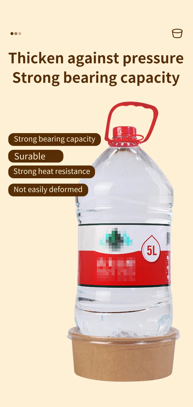 25pcs Disposable Paper Salad Bowls With Transparent Lids, Disposable Round Kraft Paper Food Containers, Party Bowls