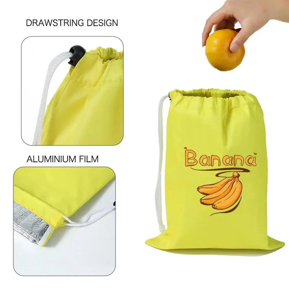 Preservation Storage Bags For Fruits Vegetables Fresh Keeping Reusable Drawstring Banana Bundle Pocket Lettuce Organizer