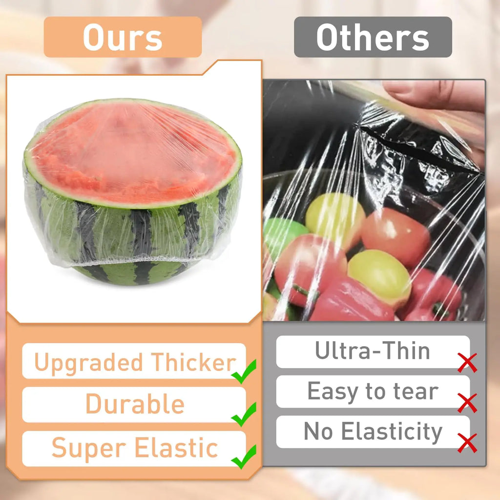 Plastic bags food cover plastic wrap food storage bags to cover food kitchen storage nylon food cover with rubber nylon bags