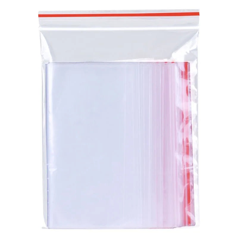 500/100pcs Self Sealed Bags Plastic Storage Bag for Jewelry Food Pills Transparent Zipper Storage Bag Package Pouches Wholesale