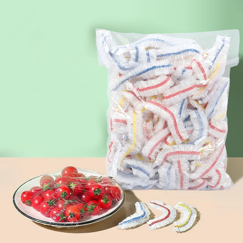 Reusable Disposable Food Cover Plastic Wrap Durable Elastic Food Lids for Bowls Elastic Plate Covers For Kitchen Food Saver Bag