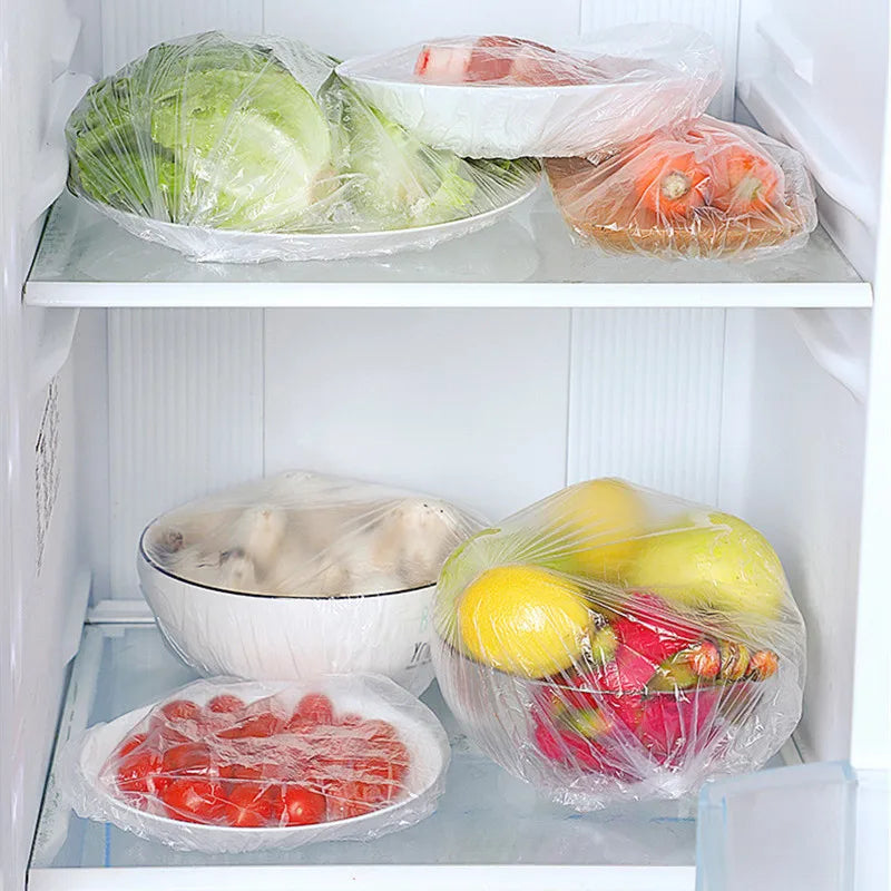 Reusable Disposable Food Cover Plastic Wrap Durable Elastic Food Lids for Bowls Elastic Plate Covers For Kitchen Food Saver Bag