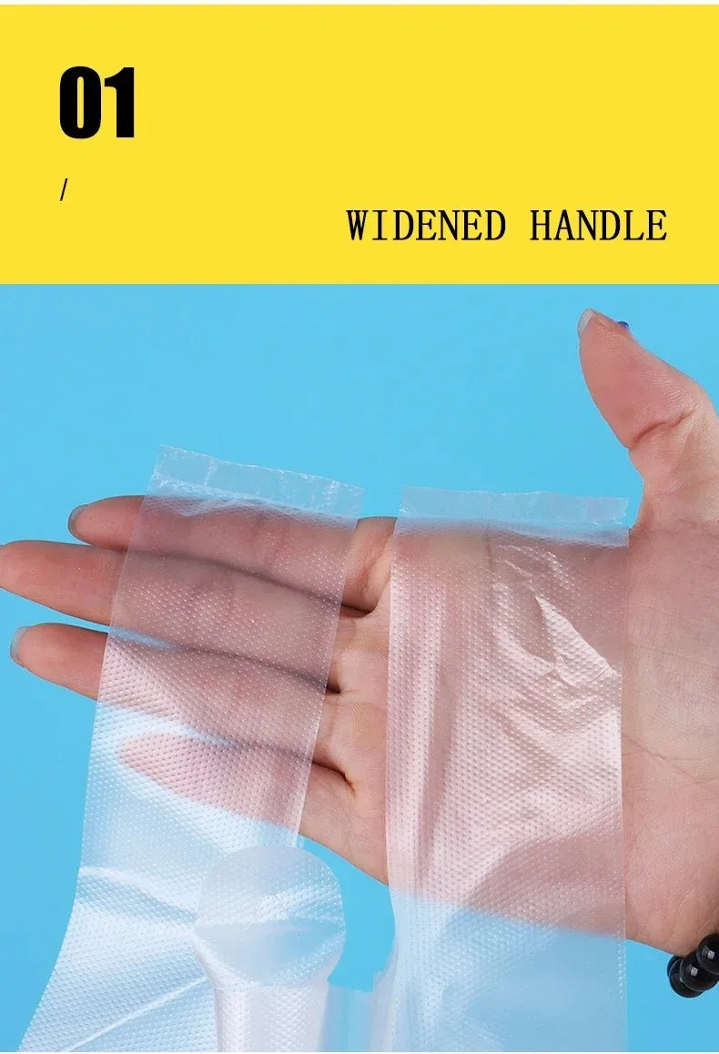 50 Pcs Plastic Bag 3 Sizes Food Storage Bags with Handle supermarket Grocery Shopping Useful Shopping Bag Kitchen Storage Basket