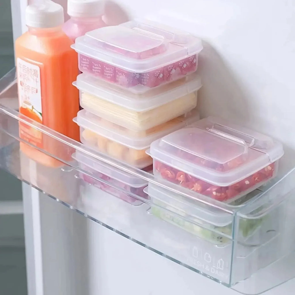 2PC Sliced Cheese Container for Fridge, Clear Plastic Butter Block Cheese Slice Storage Box with Flip Lid for Refrigerator Food