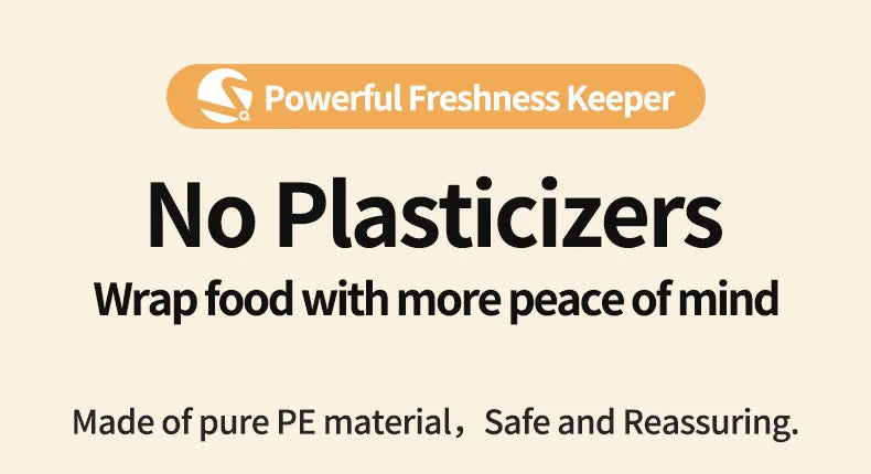 Disposable PE Cling Film With Perforated Cutting Line Extra Thick Strong Clingy Plastic Food Wrap For Refrigerator Fresh Keeping