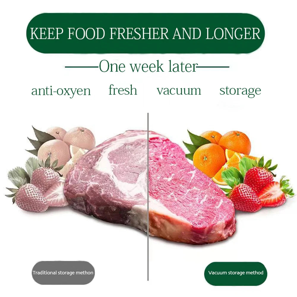 50PCS/Lot BPA-Free Vacuum Food Bags, Vacuum Sealed Storage Bags For Food Storage and Preservation,Reusable Vacuum Sealer Bag