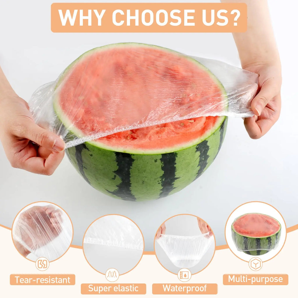 Plastic bags food cover plastic wrap food storage bags to cover food kitchen storage nylon food cover with rubber nylon bags