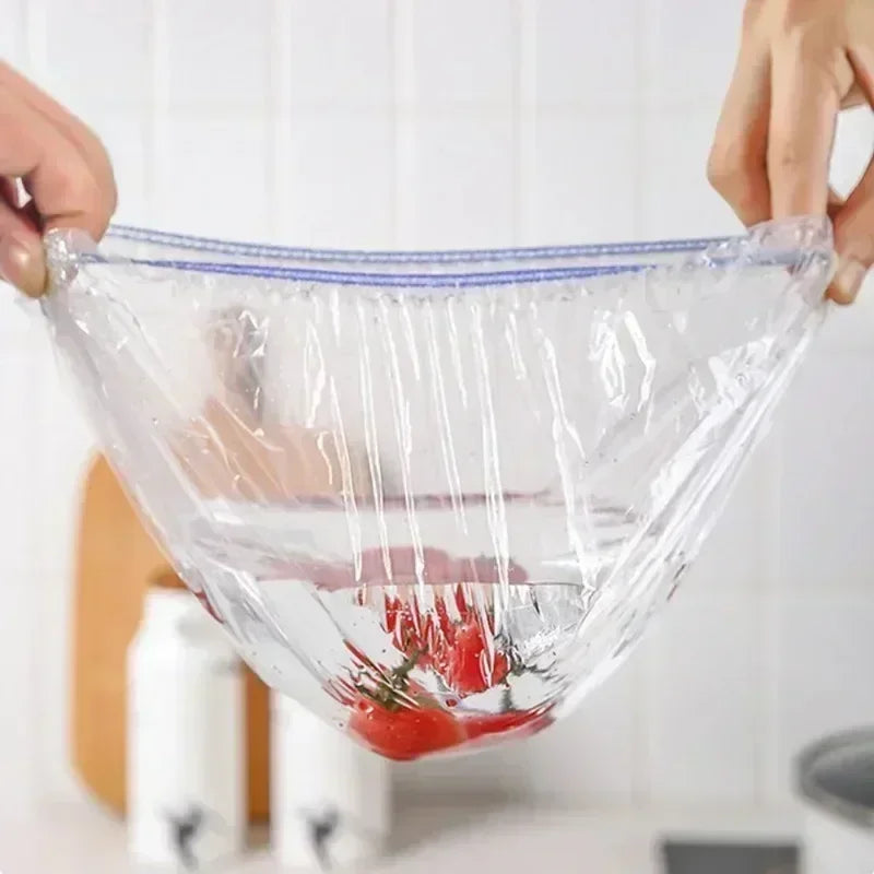 Reusable Disposable Food Cover Plastic Wrap Durable Elastic Food Lids for Bowls Elastic Plate Covers for Kitchen Food Saver Bag