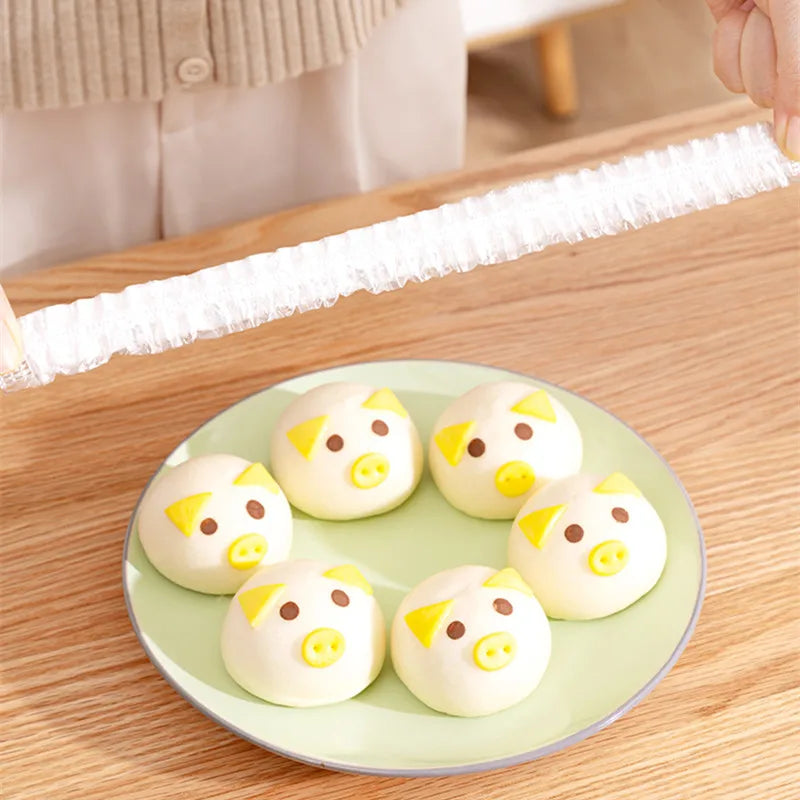 100/50/20pcs Disposable Food Cover Food Grade Fruit Vegetable Storage Bag Elastic Plastic Bag Bowl Cup Kitchen Fresh Keeping Bag