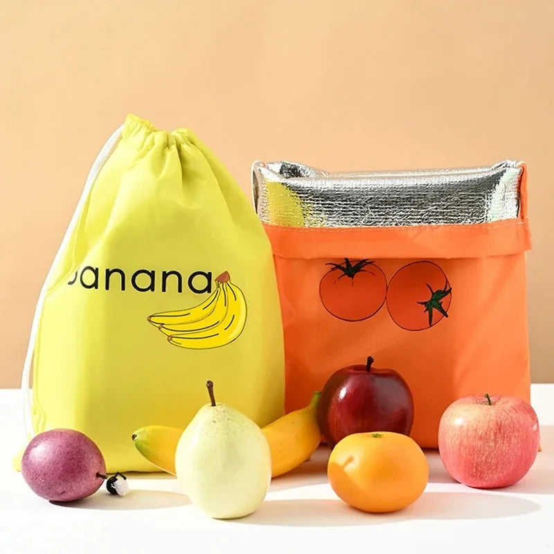 Preservation Storage Bags For Fruits Vegetables Fresh Keeping Reusable Drawstring Banana Bundle Pocket Lettuce Organizer
