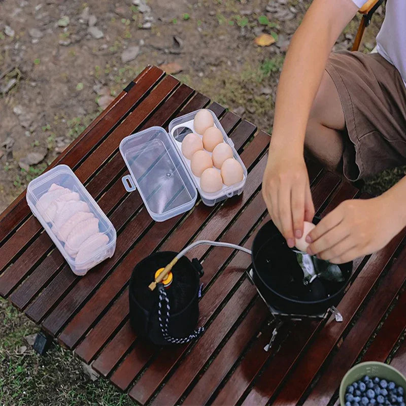 Portable Shockproof Eggs Box 4/8 Grids Storage Container Egg Holder Transparent Kitchen Organizer for Outdoor Camping Picnic
