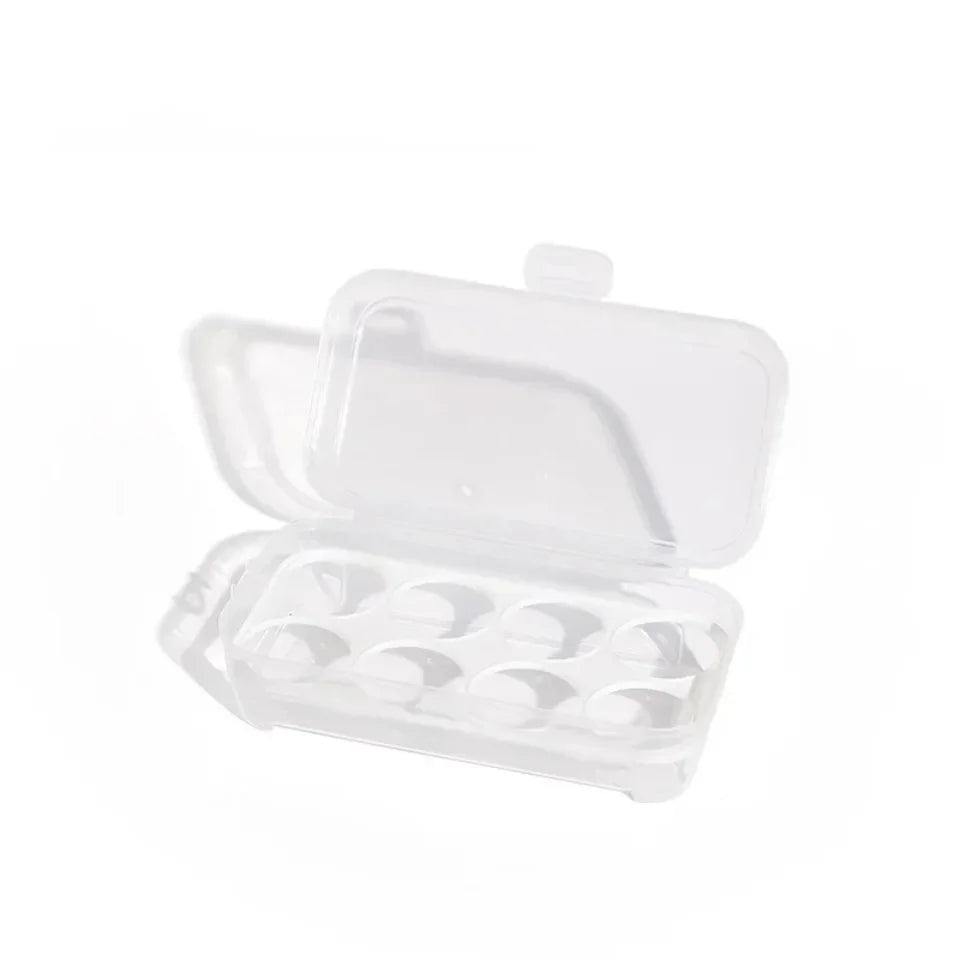 Portable Shockproof Eggs Box 4/8 Grids Storage Container Egg Holder Transparent Kitchen Organizer for Outdoor Camping Picnic