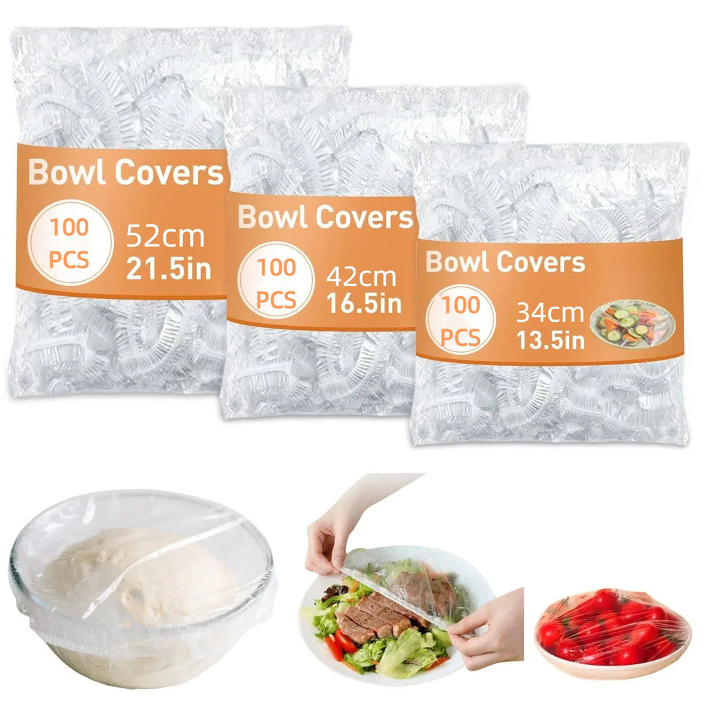 Plastic bags food cover plastic wrap food storage bags to cover food kitchen storage nylon food cover with rubber nylon bags