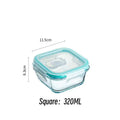 Glass Meal Prep Containers Lunch Box, Food Storage Containers with Locking Lids, Airtight Bento Box, Microwave Oven, Dishwasher