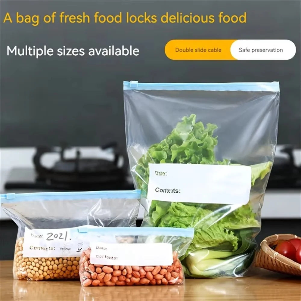 Food Storage Bags BPA-free Freezer Bags Leak-proof Reusable Fresh Bag Ziplock Storage Bags Seal Bags