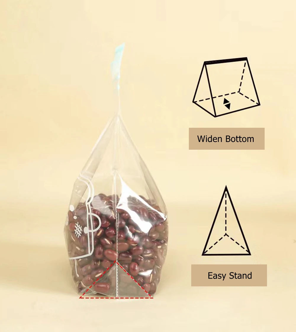 2 Pack Snack and Sandwich Bags Clear Storage Bag with Zip Mini Medium Food Storage Bag Freezer Camping Kitchen Fresh Keeping Bag