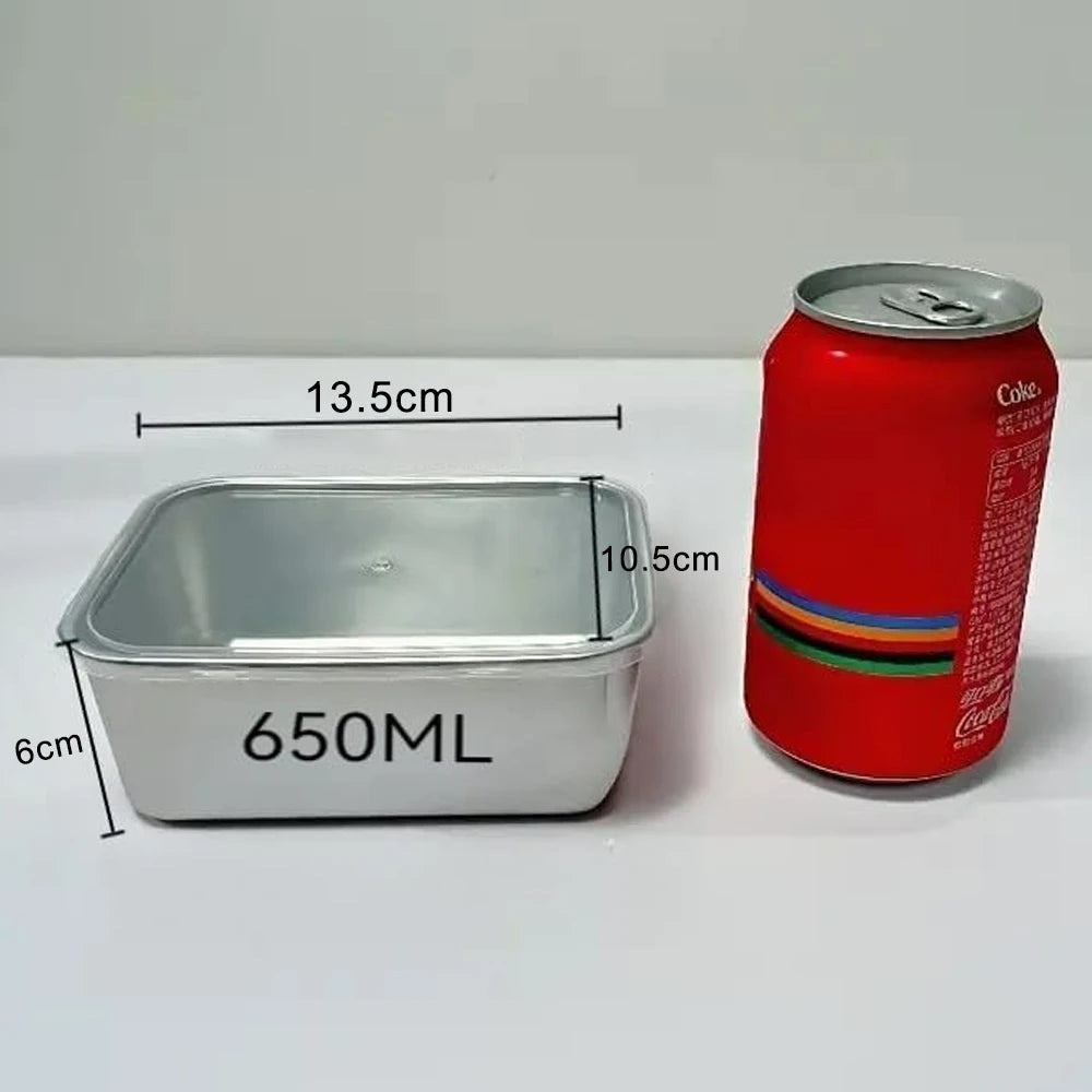 Stainless Steel Food Container with Cover Small Thicken Fresh-keep Food Fruit Lid Sealed Storage Box  Kitchen Fridge Organizer