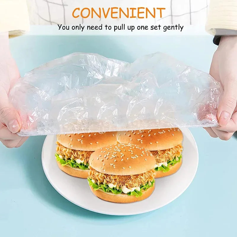 50-500pcs Wrap Disposable Food Cover,Elastic Food Bowl Protective Covers,Fruit Fresh-keeping Plastic Bag,Fruit Vegetable Cover