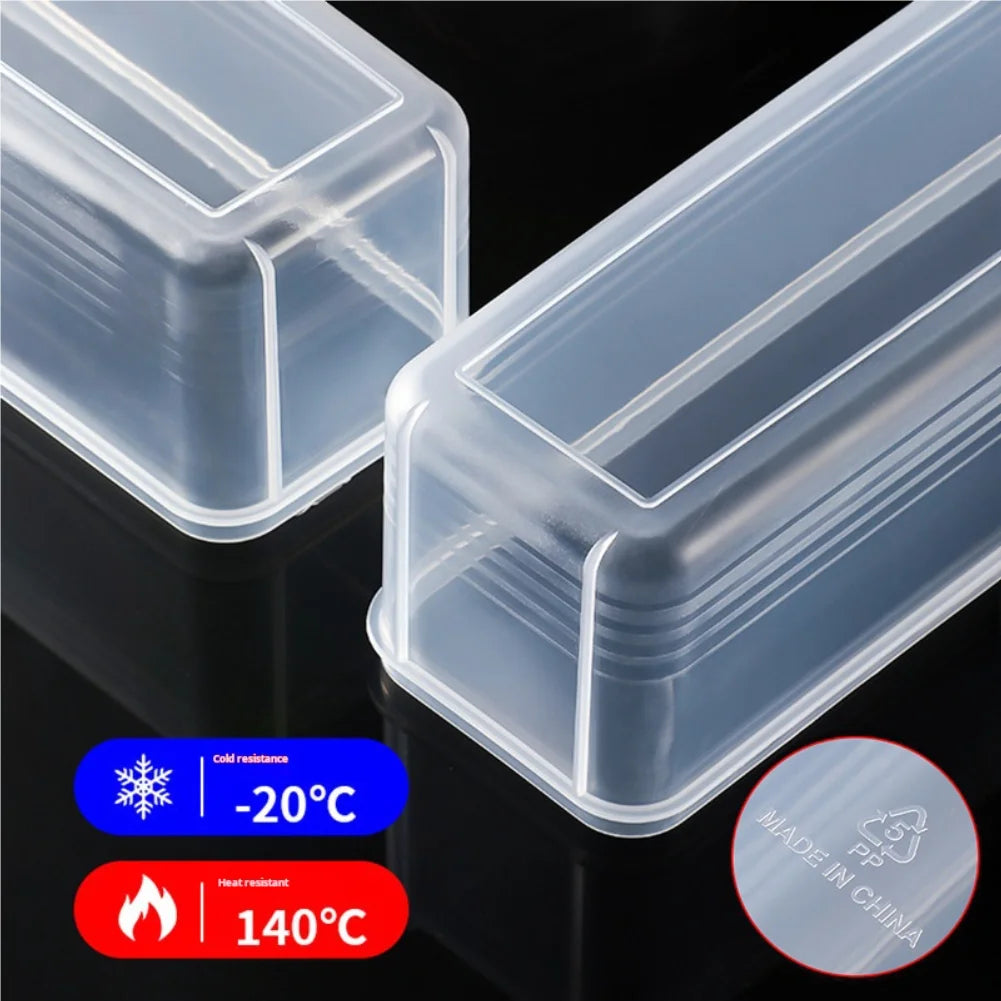 1 Pcs Long Rectangular Food Storage Containers, Plastic Reusable Refrigerator Organizer Boxes Kitchen Accessories