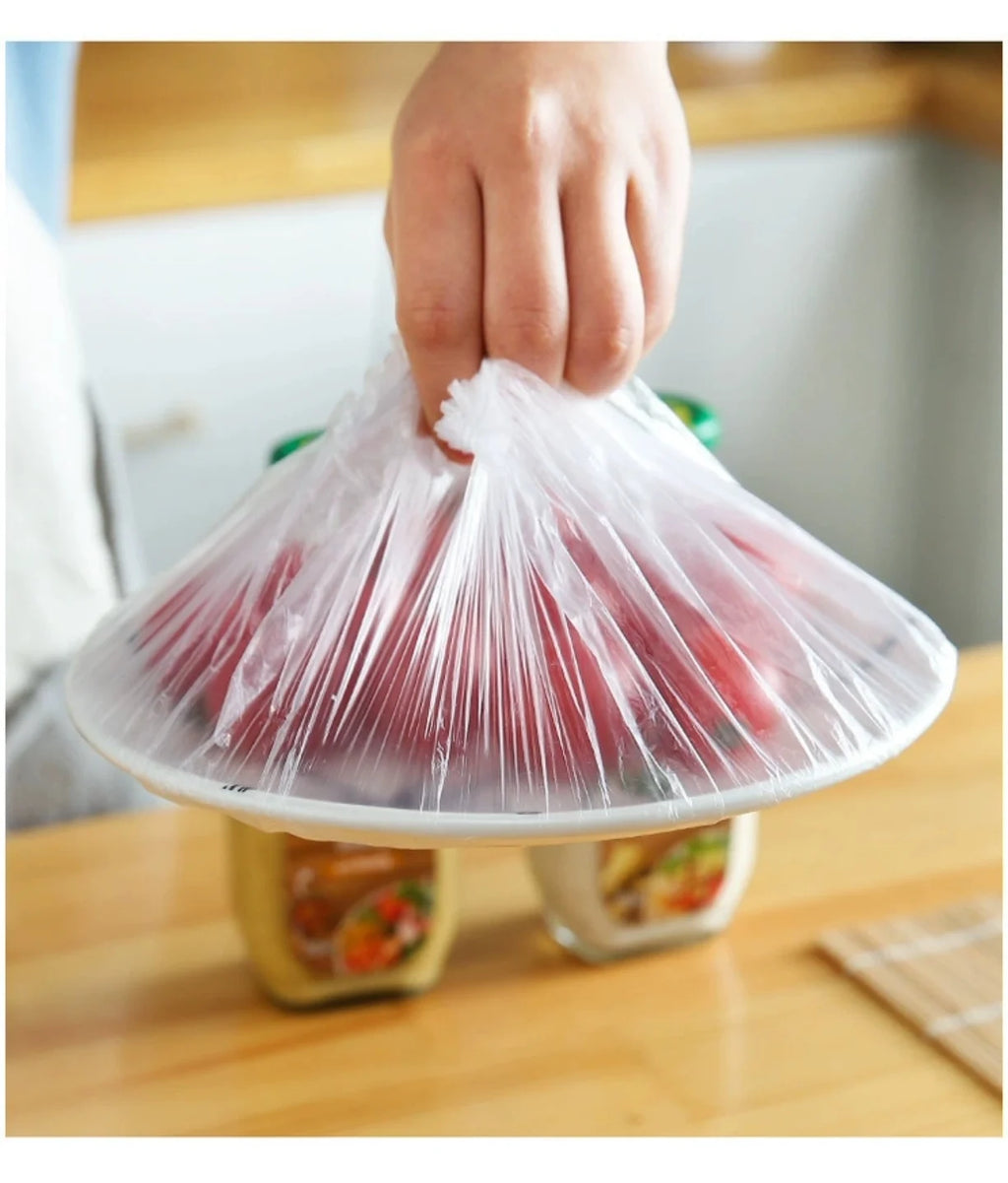 100 disposable food covers | plastic wrap | bowl covers | food-grade fresh-keeping plastic bags | essential for lazy people